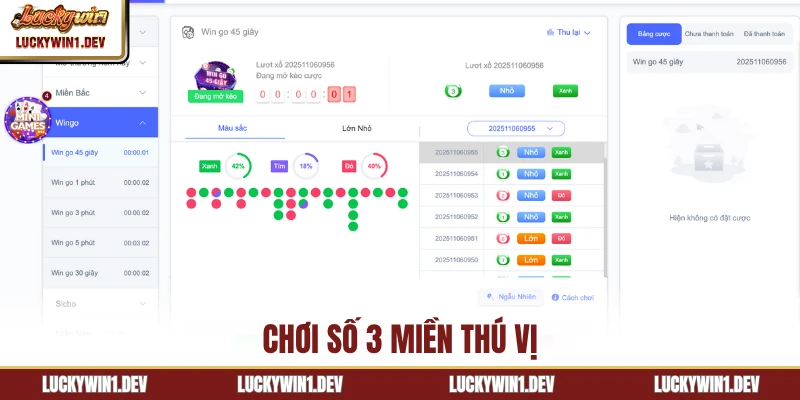 Chơi số 3 miền thú vị